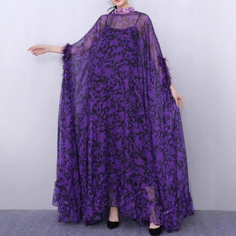 Sling fashion summer dress 2pcs set for women