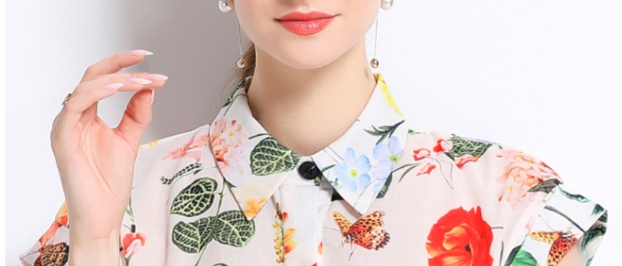 Summer short sleeve long dress printing dress