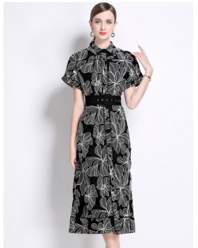 Retro court style dress France style long dress for women