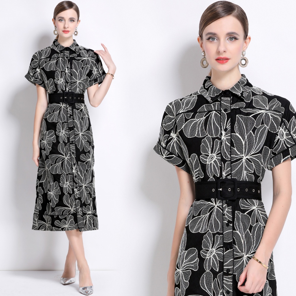 Retro court style dress France style long dress for women