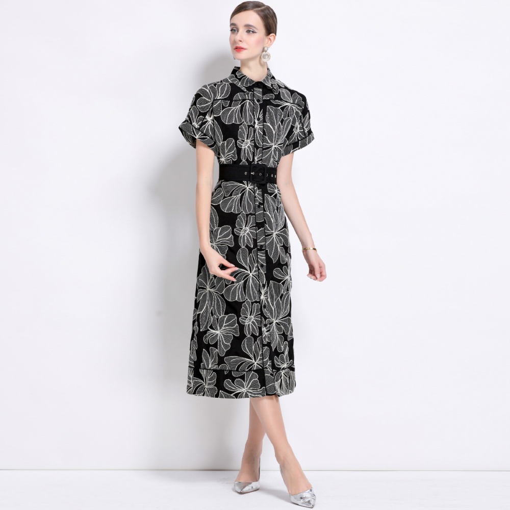 Retro court style dress France style long dress for women
