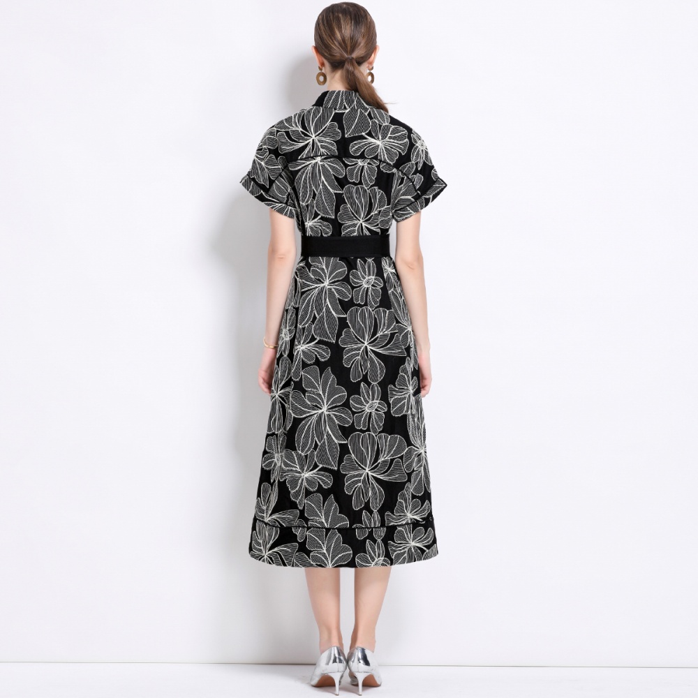 Retro court style dress France style long dress for women