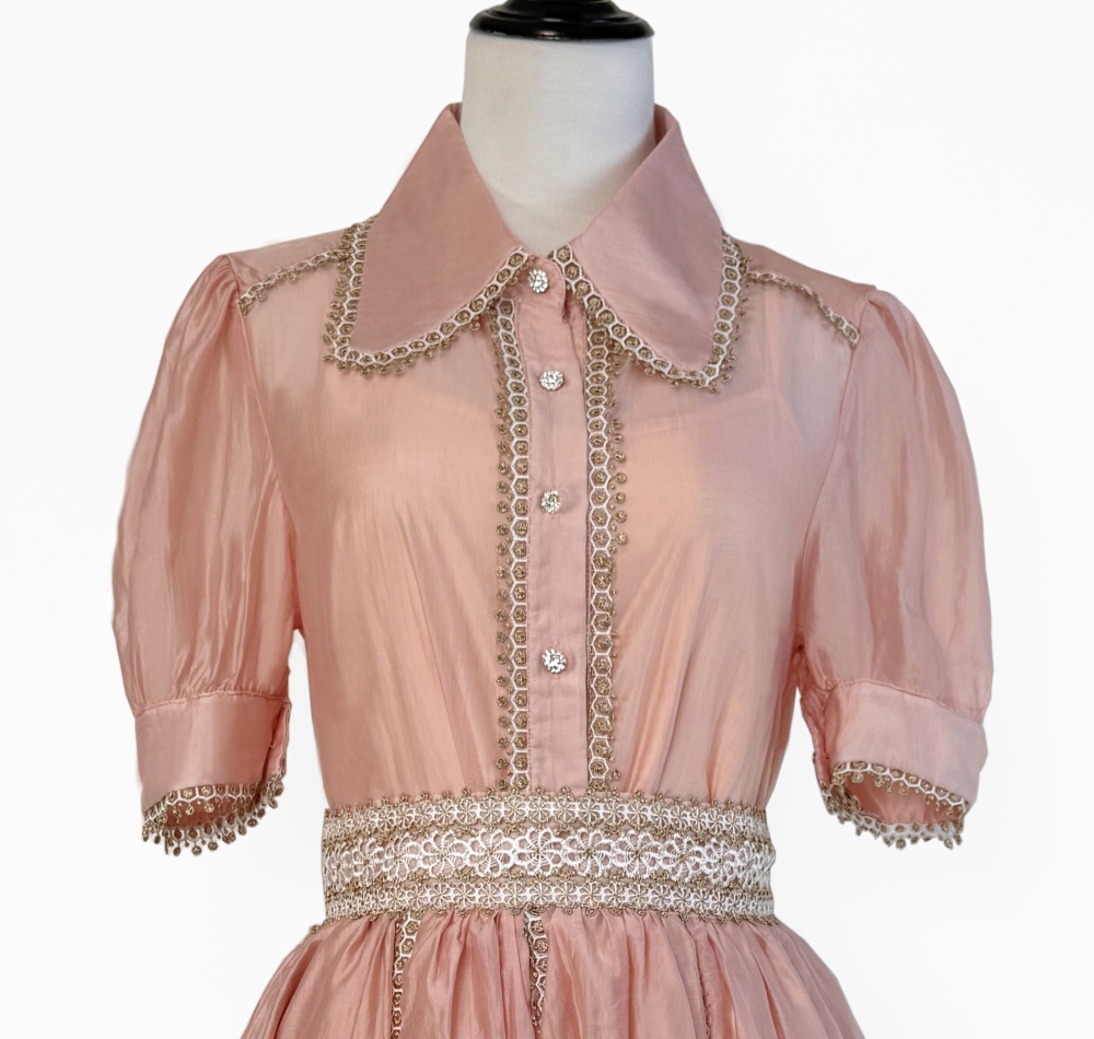High waist lace shirt splice skirt a set