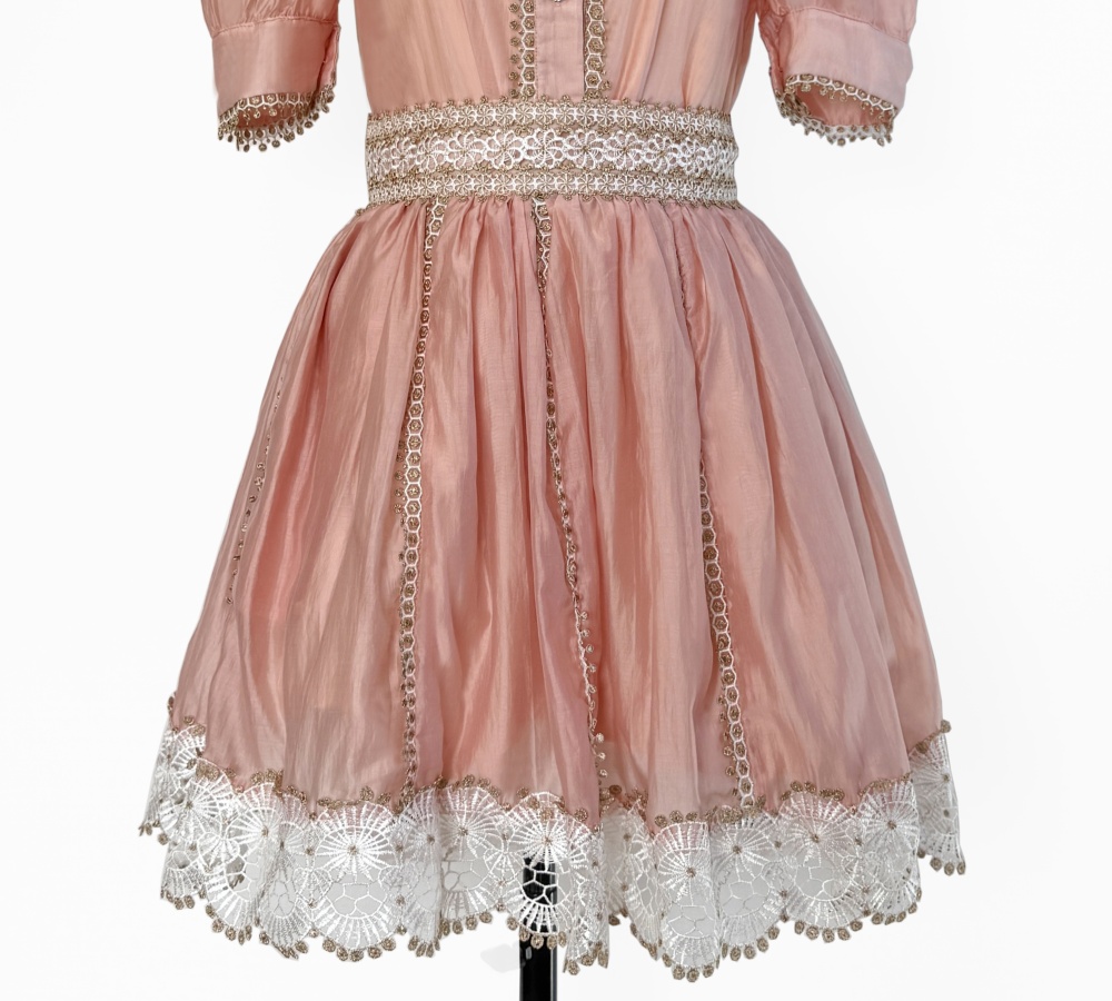 High waist lace shirt splice skirt a set