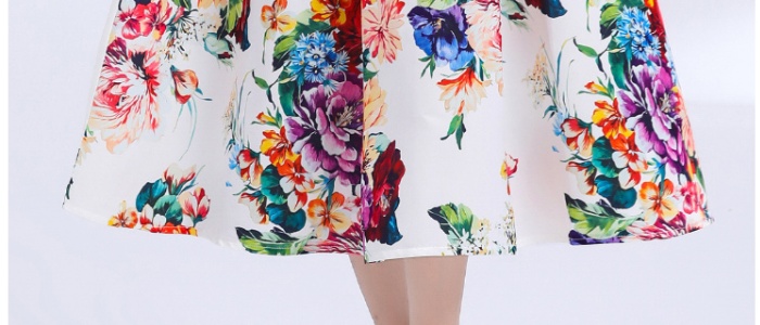 High waist clipping stereoscopic pinched waist dress