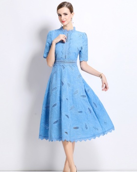 Short sleeve dress elegant long dress for women