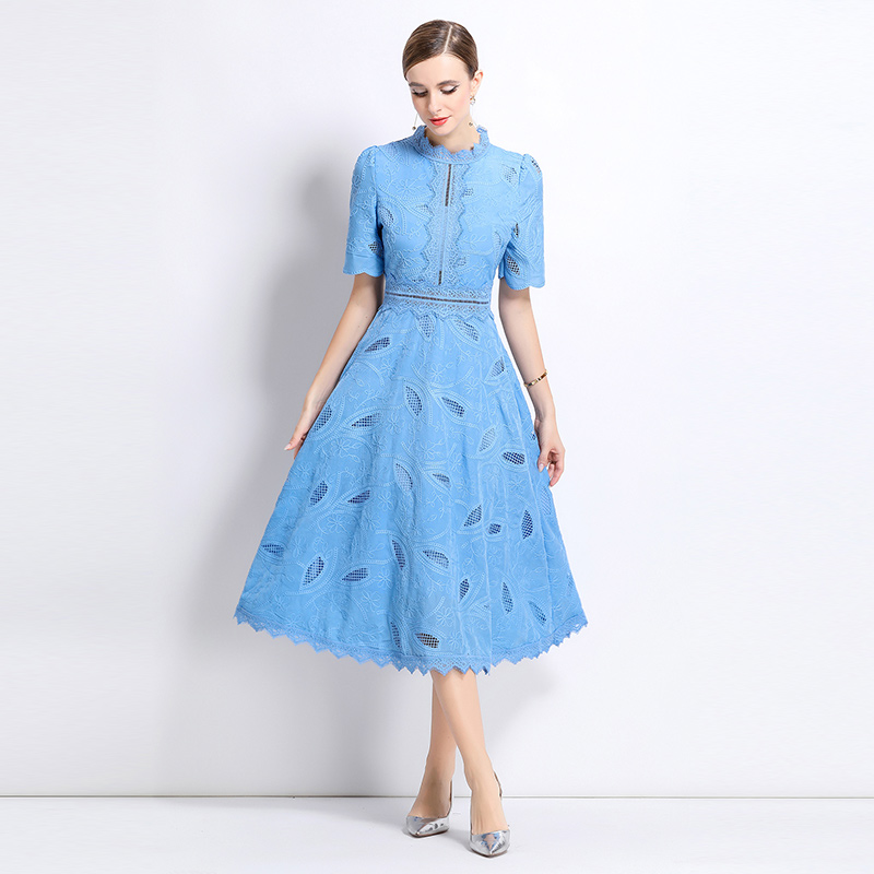 Short sleeve dress elegant long dress for women