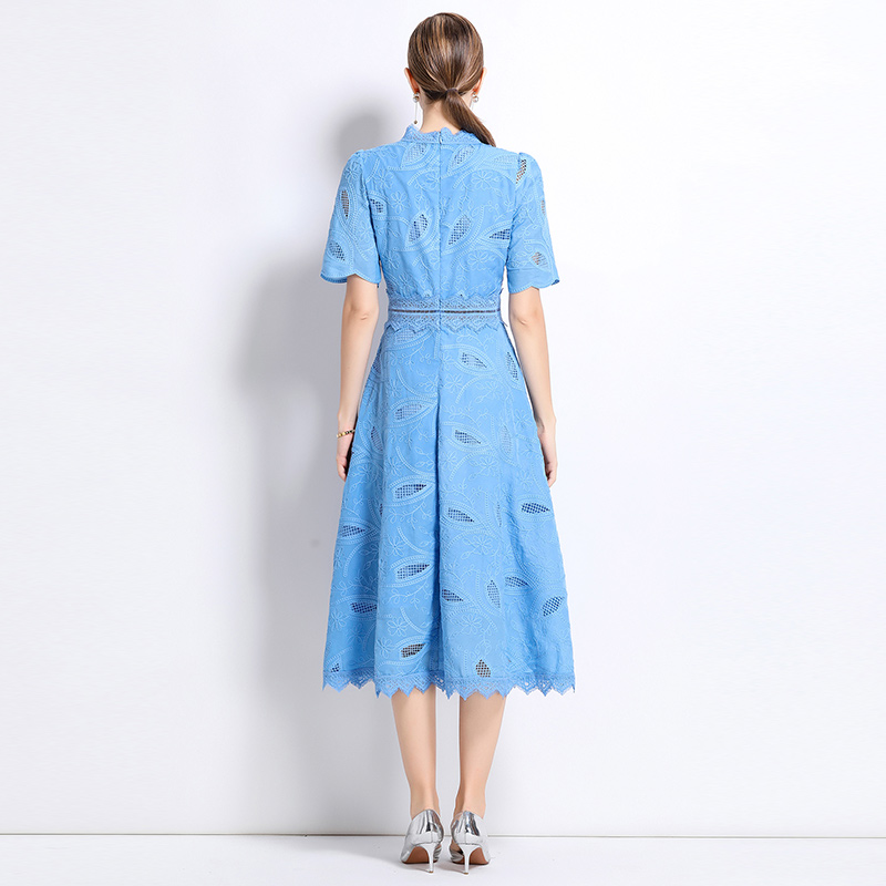 Short sleeve dress elegant long dress for women