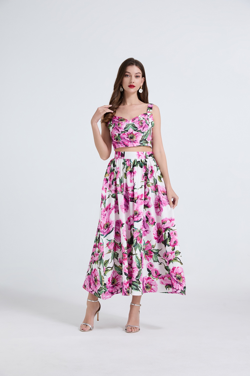 Fashion vest stereoscopic skirt 2pcs set