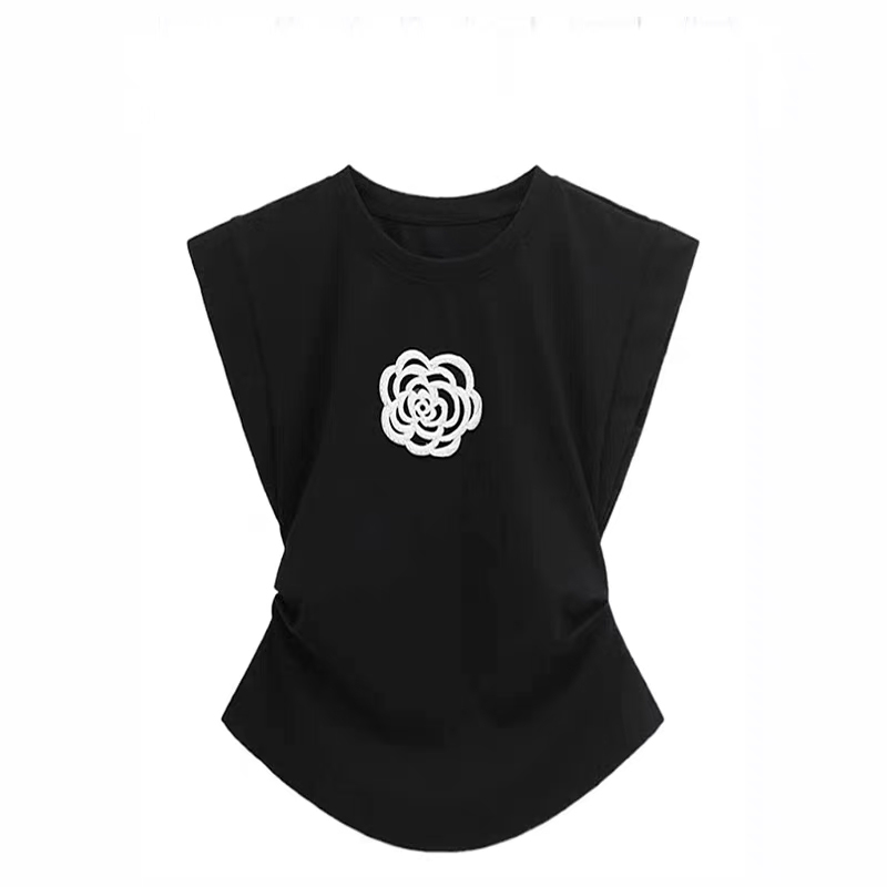 Knitted long skirt pleated tops a set