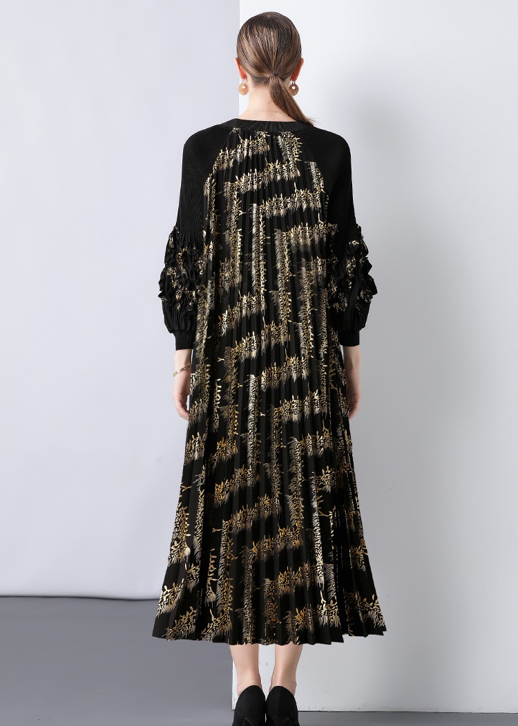 Pleats Please long sleeve big skirt dress