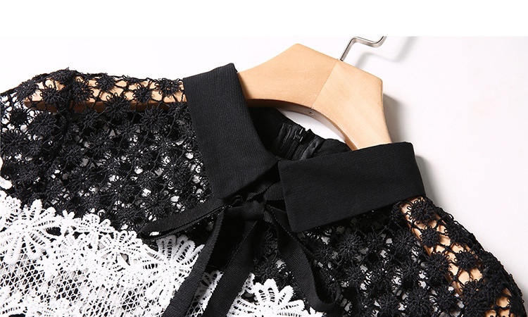 Chiffon lace hollow splice dress