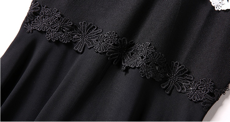 Chiffon lace hollow splice dress