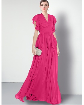 European style dress splice evening dress