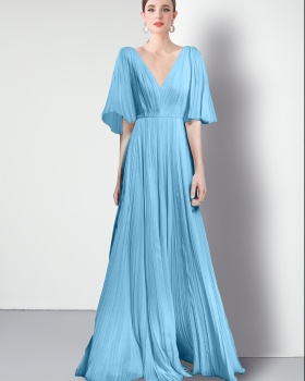 Pleats Please pinched waist dress short sleeve long dress