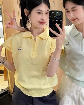 Short sleeve short tops summer Korean style T-shirt