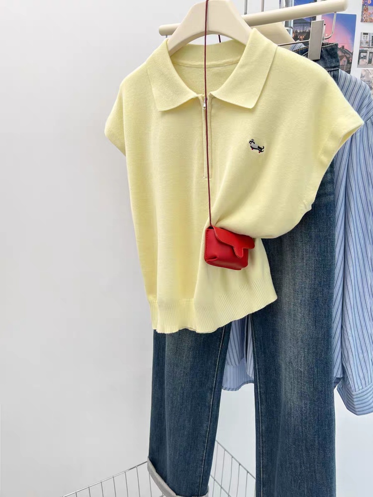 Short sleeve short tops summer Korean style T-shirt