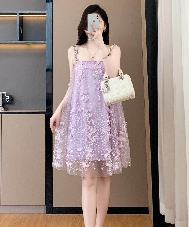 Sequins beading dress crystal sling Sexy underwear