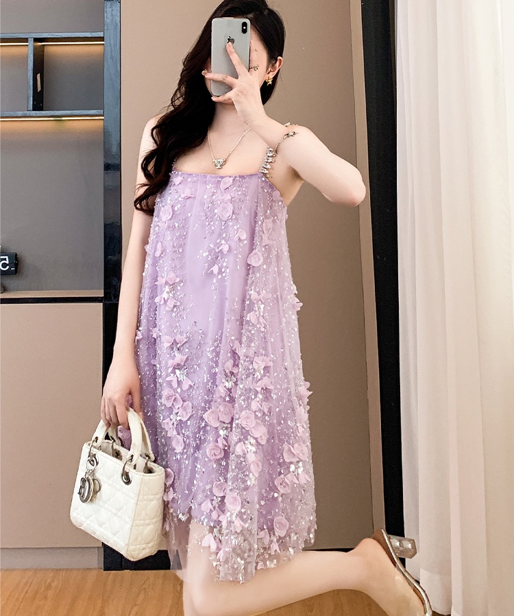 Sequins beading dress crystal sling Sexy underwear