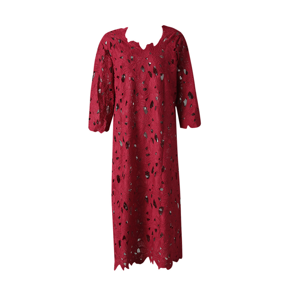 Lace slim loose long dress hollow summer spicegirl dress