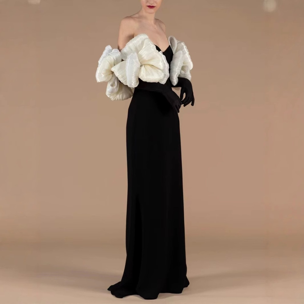 Ladies mopping formal dress splice dress