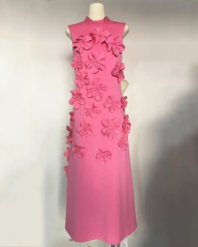 Loose stereoscopic long dress stitching dress for women
