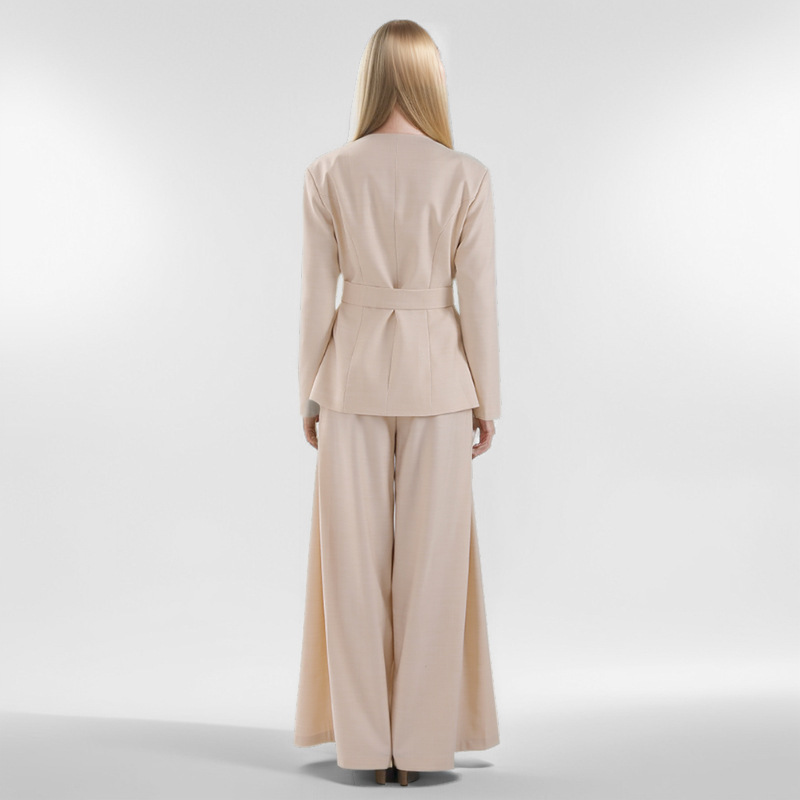 Wide leg business suit culottes 2pcs set