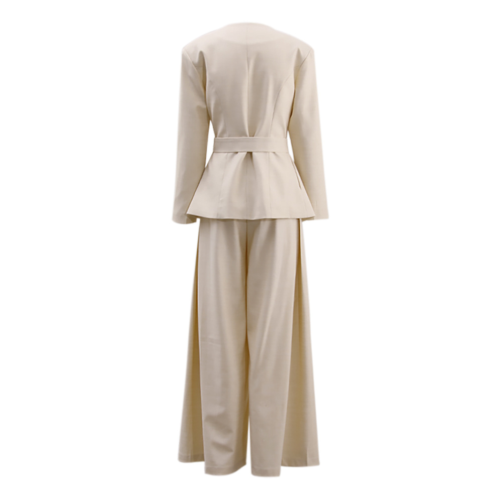 Wide leg business suit culottes 2pcs set