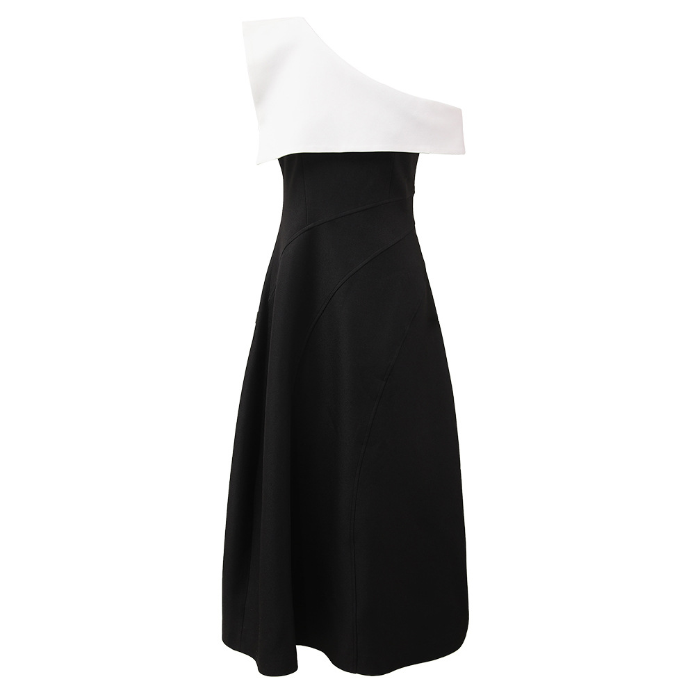 A-line temperament dress asymmetry formal dress for women