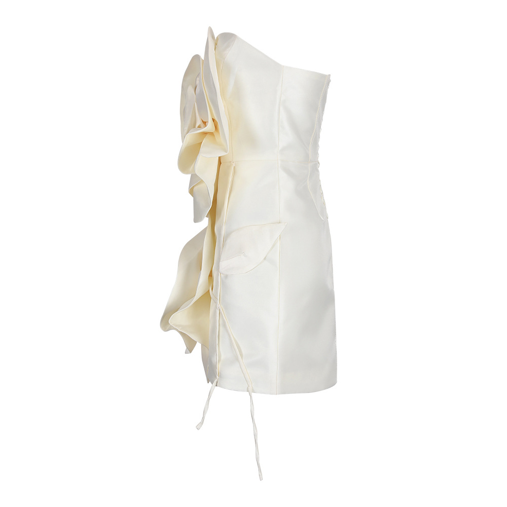 Fashion niche T-back stereoscopic dress for women