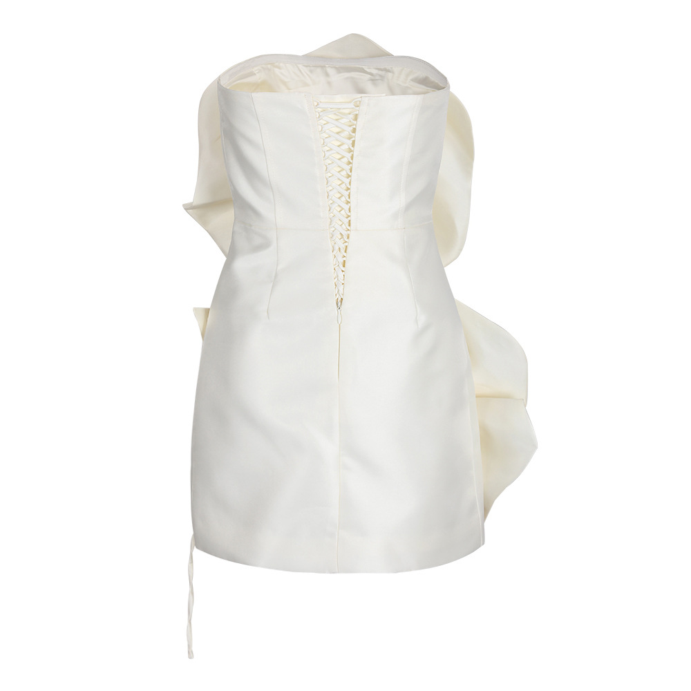 Fashion niche T-back stereoscopic dress for women