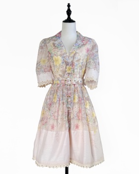Printing short dress fashion business suit