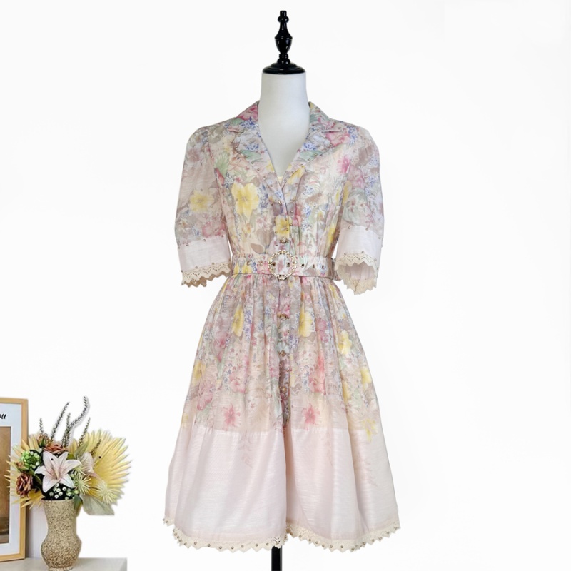 Printing short dress fashion business suit
