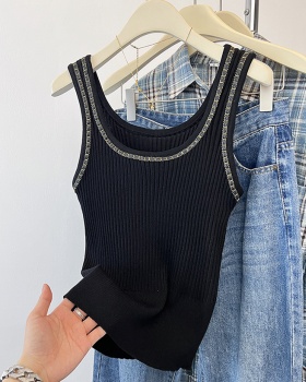 Summer sling chain vest chanelstyle knitted tops for women