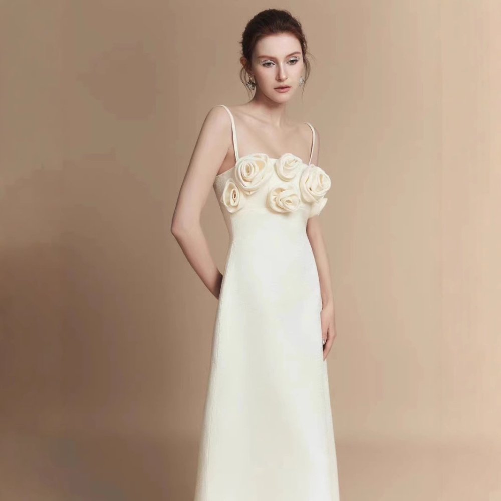 Light luxury sling formal dress niche elegant dress