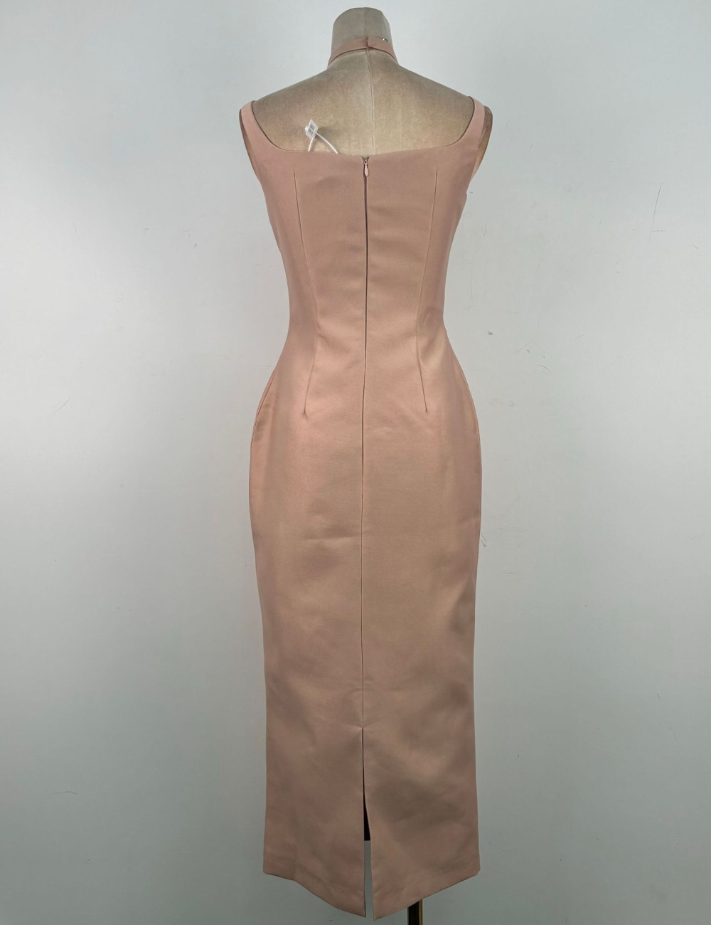 Niche split rose long dress hollow temperament sling dress
