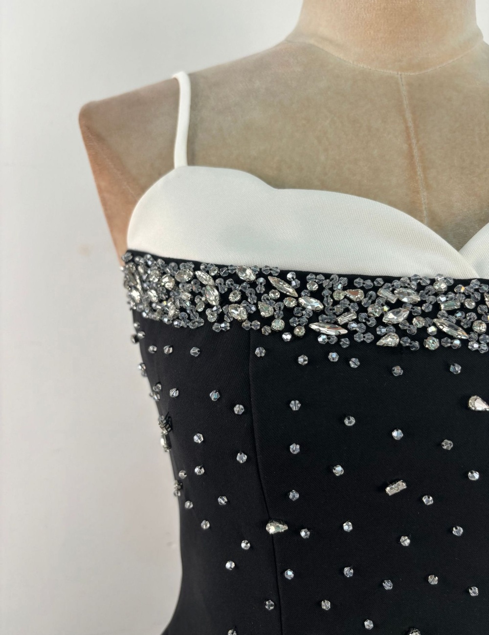 Ladies beading sling dress banquet temperament T-back