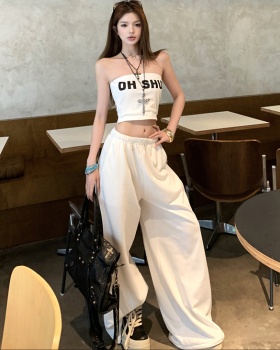 Spicegirl Casual tops loose wide leg pants a set for women
