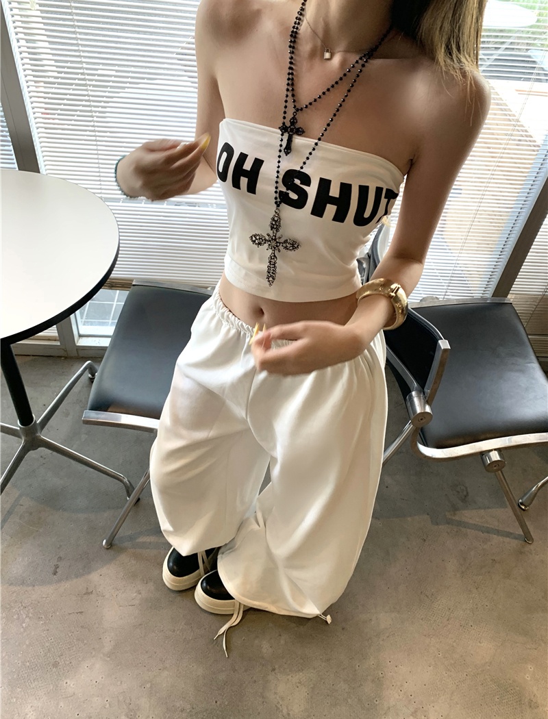 Spicegirl Casual tops loose wide leg pants a set for women