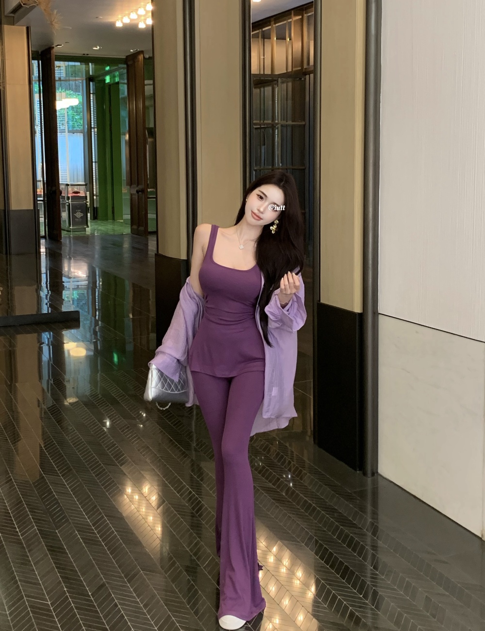 Slim sexy shirt micro speaker vest 3pcs set for women