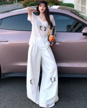 Casual slim T-shirt spicegirl lazy tops a set for women
