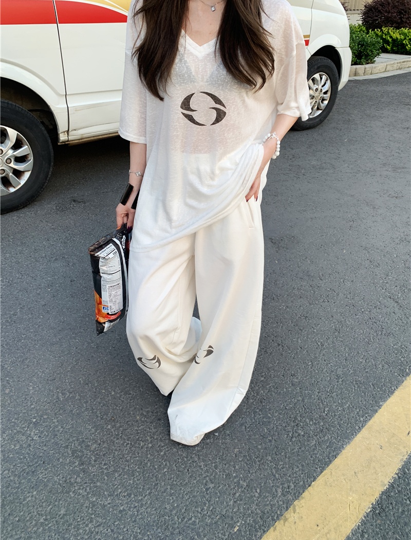 Casual slim T-shirt spicegirl lazy tops a set for women