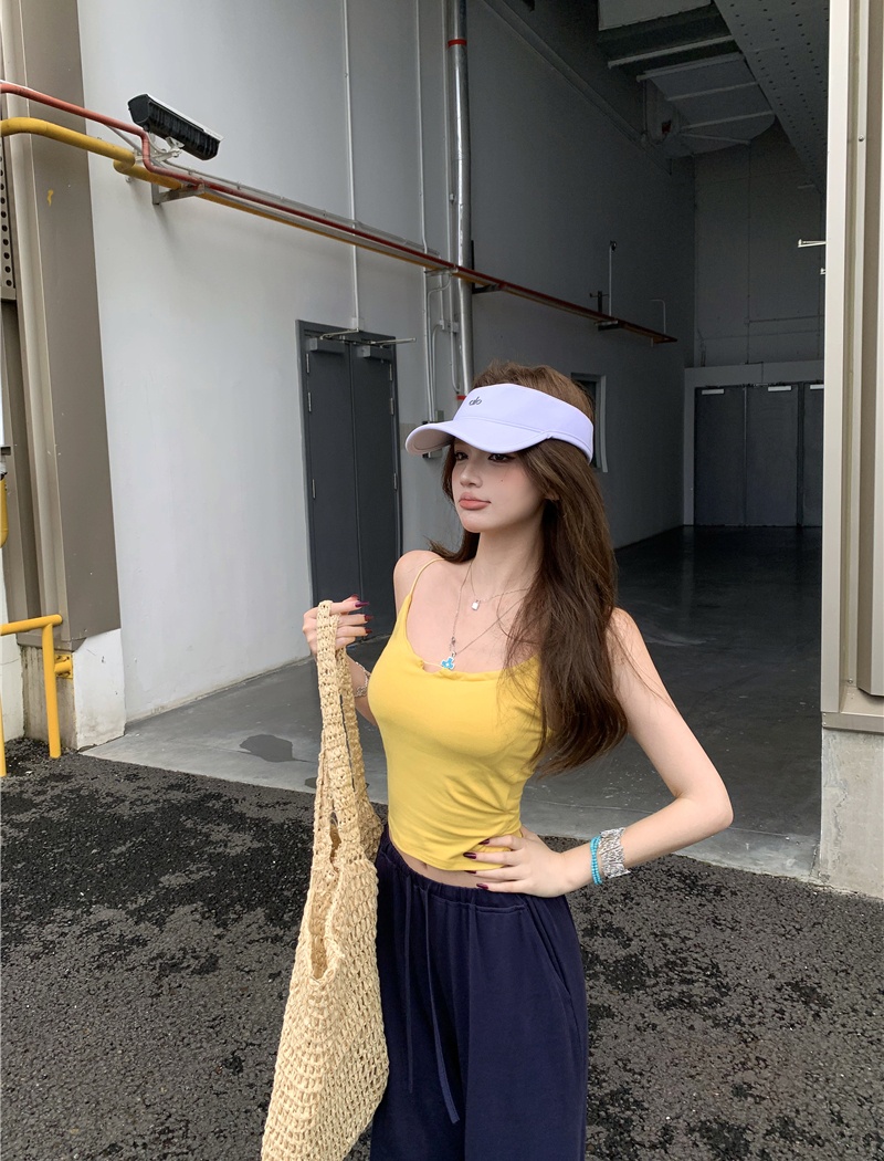 Slim pants elastic waist tops a set for women