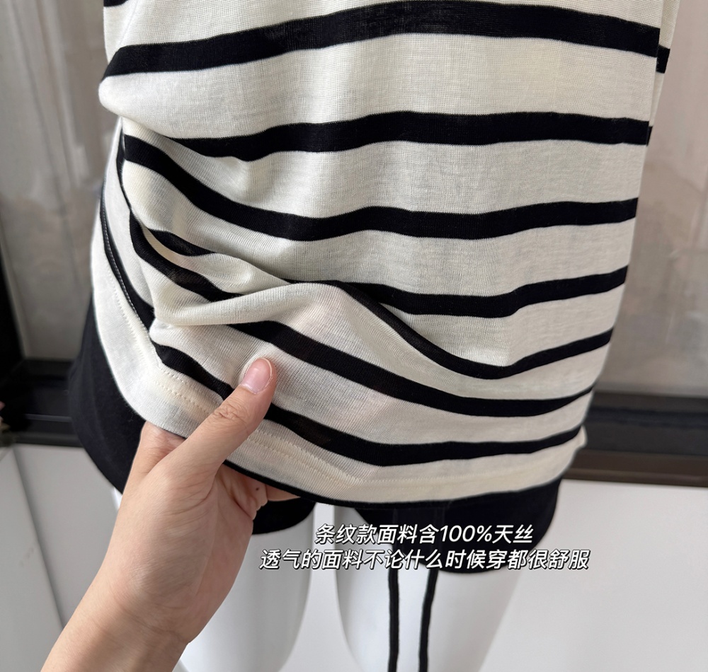 Short sleeve V-neck tops loose T-shirt for women