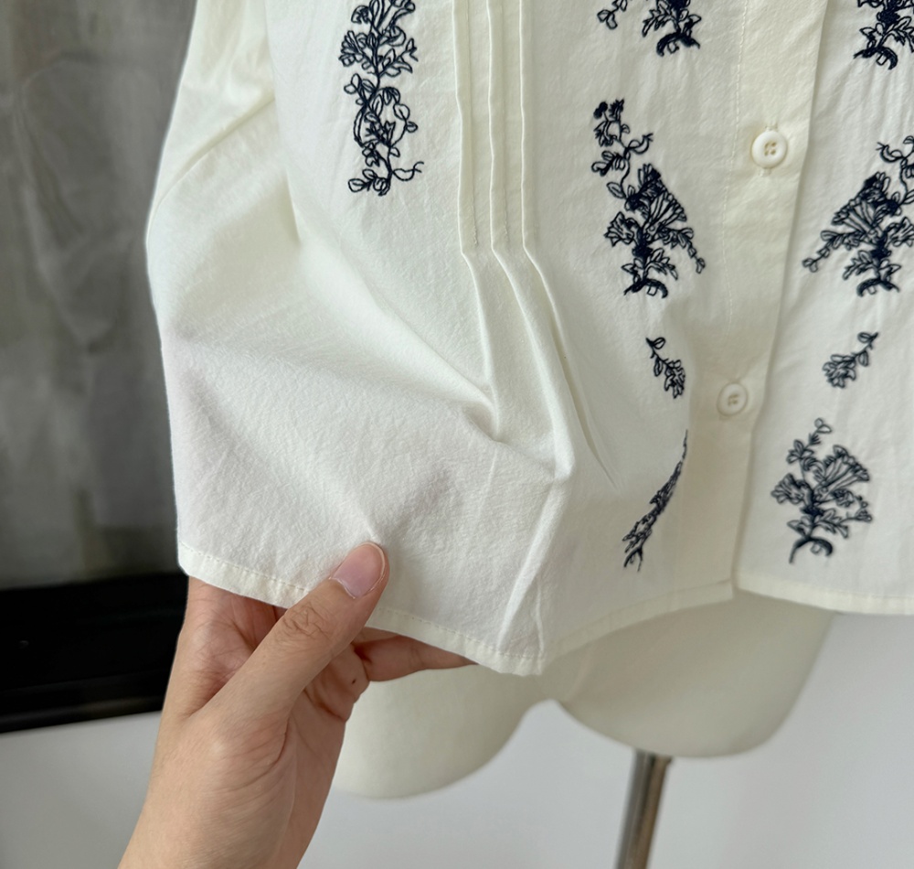Show young summer shirt puff sleeve doll shirt for women