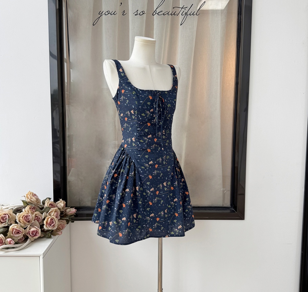 Colors floral slim frenum summer dress for women