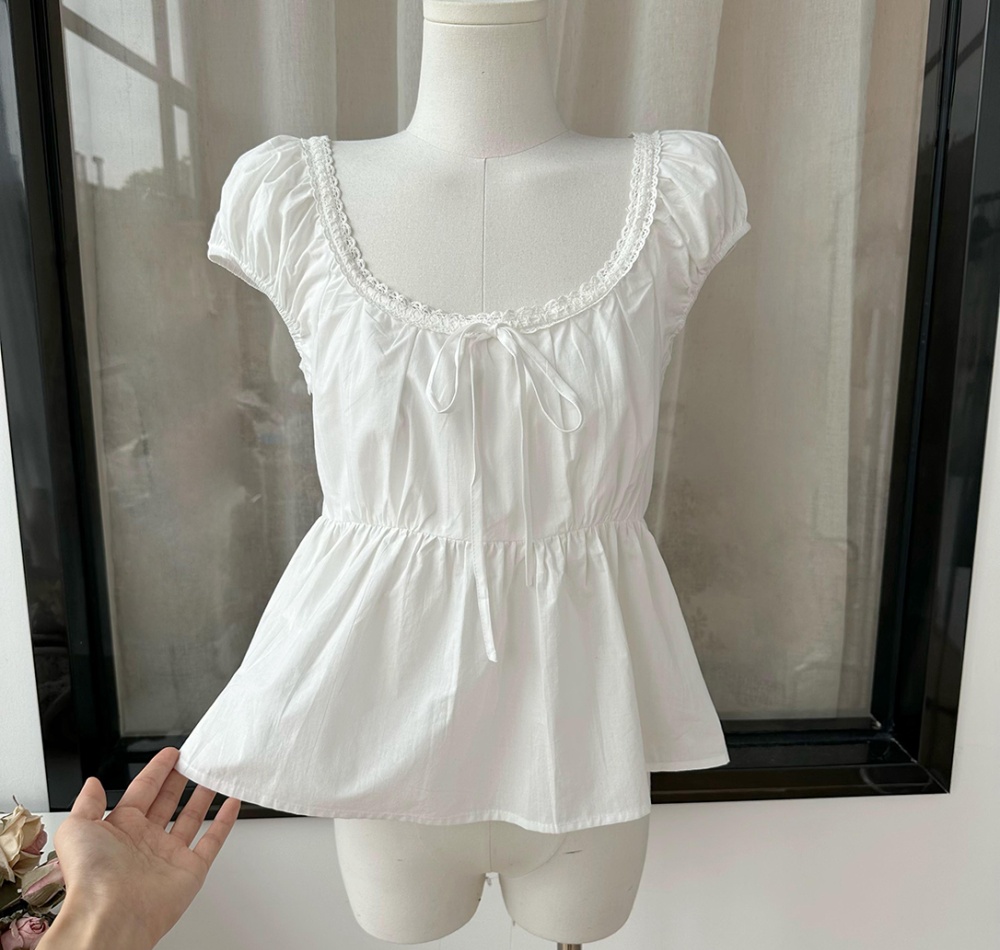 Small lantern sleeve small shirt romantic doll shirt