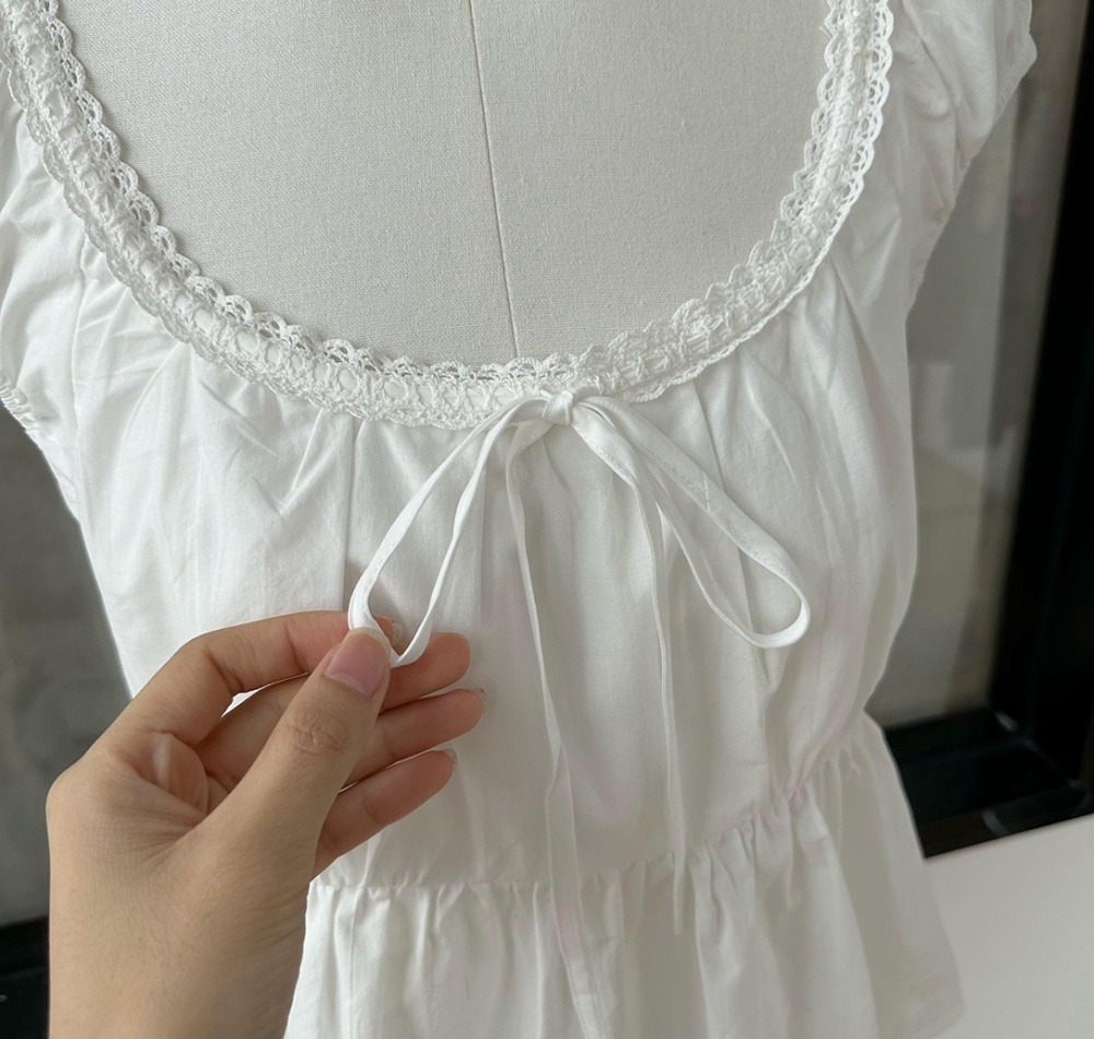 Small lantern sleeve small shirt romantic doll shirt