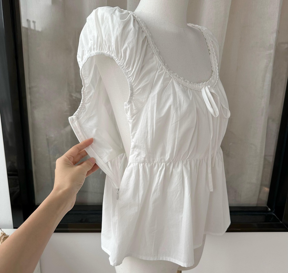 Small lantern sleeve small shirt romantic doll shirt