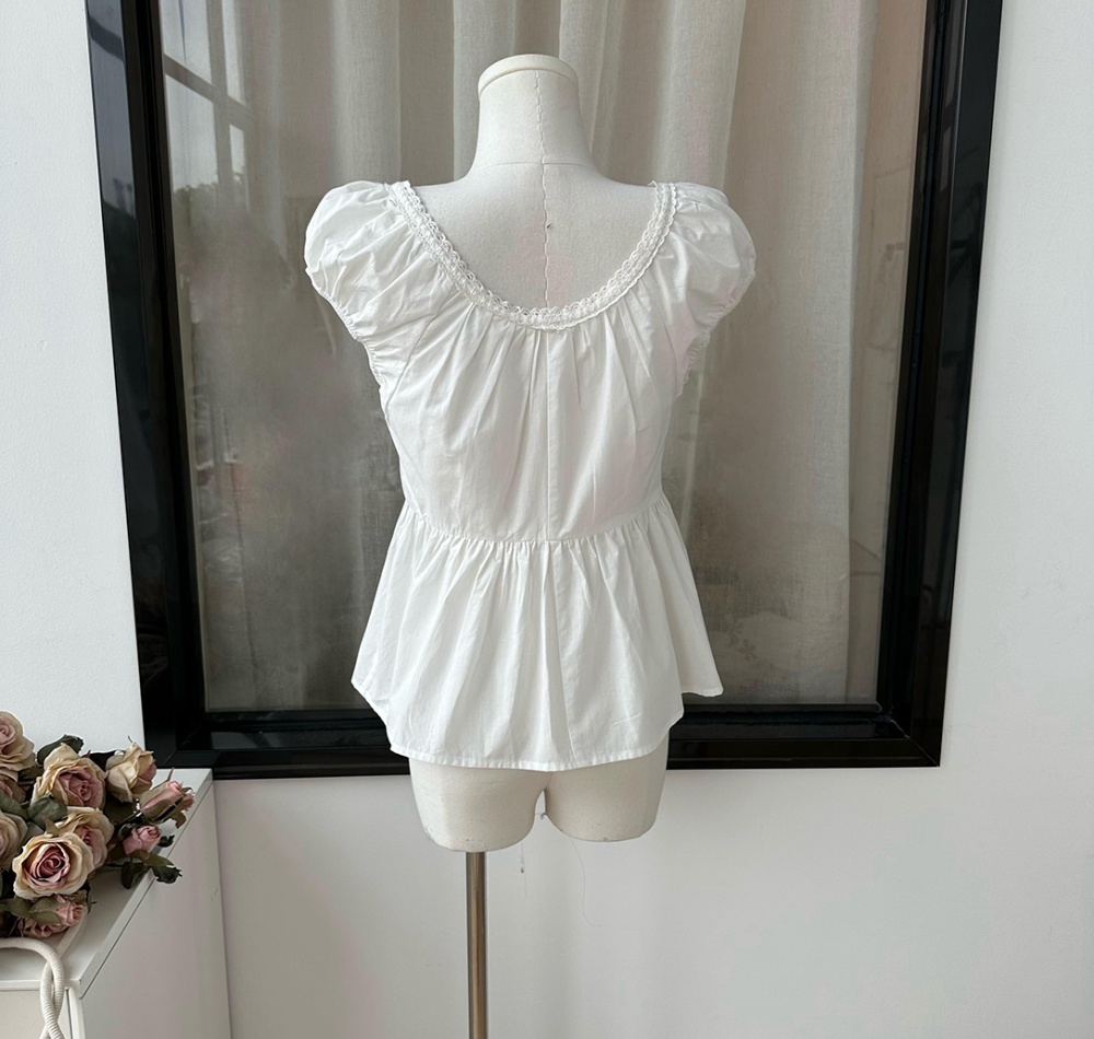 Small lantern sleeve small shirt romantic doll shirt
